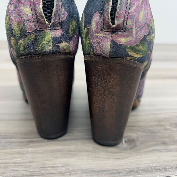 Rag & Bone Floral Newbury Ankle Booties Heel Boots Floral Womens Size 6 36 Roses - Picture 9 of 15